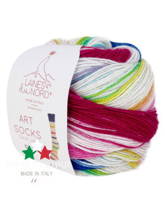 ARS007 НОСОЧНАЯ ПРЯЖА   ART SOCK 100г  LANE DU NORD