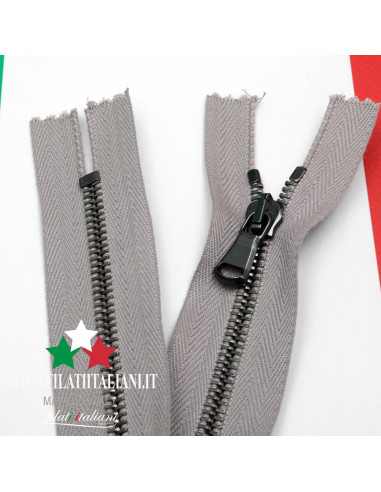 ZIP7928 CHIUSURA LAMPO UN CURSORE FISSA CANNA DI FUCILE 25 CM 5.8 mm