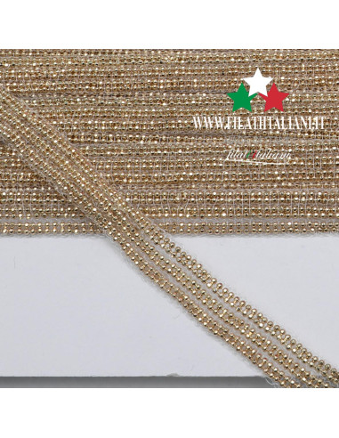 7378/03 ORO  BALL CHAIN KNIT MAGLIA di CATENA a PALLINE a 3 fili  1...