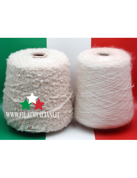 LC7780 LOT 2 bob.   BOUCLE' + ALPACA BLEND WITH ELASTAN 4.99€/100gr