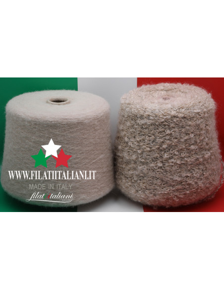 LC7781  LOT 2 bob.   BOUCLE' +  MISTO ALPACA  GARZATA  3.99€/100gr