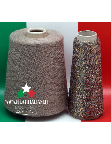 LC6588 LOT  2 bob.    MISTO CASHMERE +  PAILLETTES   8.99€/100g