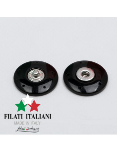 AUTO250557/NERO Automatic bottons BLACK Lineato 36    23mm