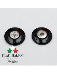 AUTO250551/NERO Automatic bottons BLACK Lineato 32    20mm