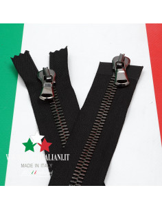 ZIP017041 ZIPPER COMBY IN BRUSHED METAL 85 CM 8.3 mm