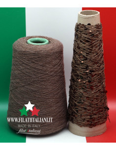 LC8909  LOT 2 bob.  CASHMERE 2/28  + PAILLETTES   19.99€/100gr