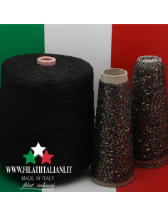 LC9243 LOT 5 Bob. SETA CON COTONE  +  PAILLETTES   6.99€/100g