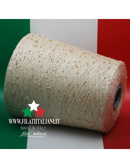 R9582  GEMMA FILATO  CON PERLINE  CARIAGGI   149,99€/100g