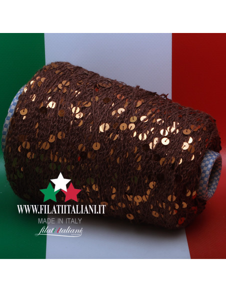 R9734N  ЛЕН ШЕЛК ПАЙЕТКИ   PAILLETTES VIRGO CARIAGGI 59.99€/100г