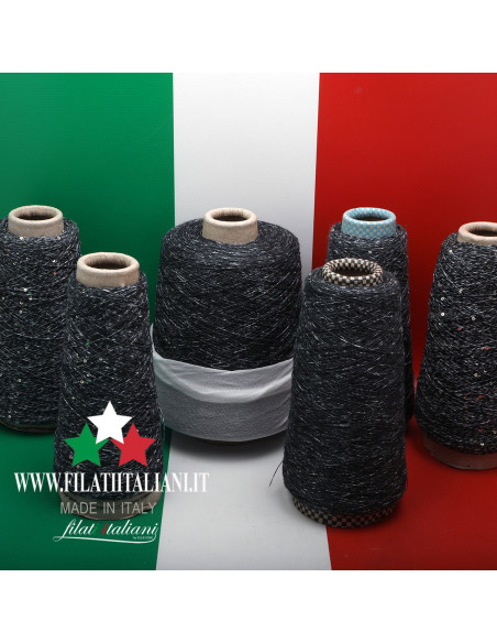 LC9795 LOT 6 bob. CHOPPER LINO CON PAILLETTES + LINO 7.99€/100g LC9795 LOT 6 bob. CHOPPER LINO CON PAILLETTES + LINO 7.99€/100g