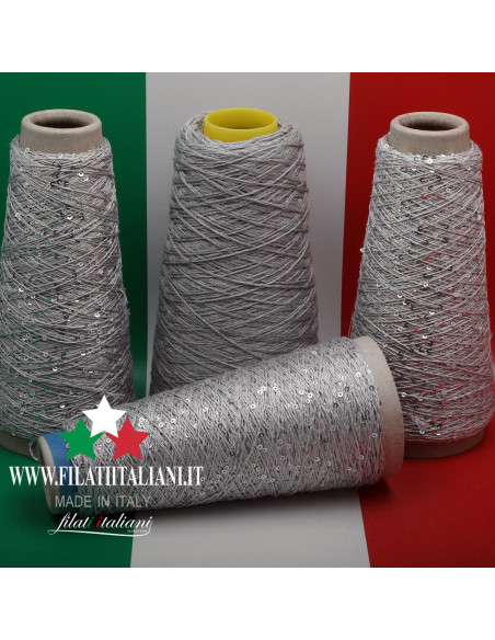 LC9391 LOT 4 Bob.  SILK SIRIUS - SETA PAILLETTES  CABARET  SESIA  19.99€/100g