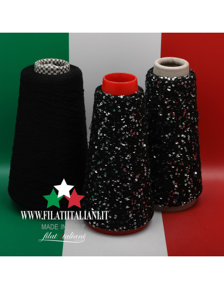LC9452 LOT 3 BOB. SETA ANGEL - SETA PAILLETTES  CABARET  SESIA  19.99€/100g