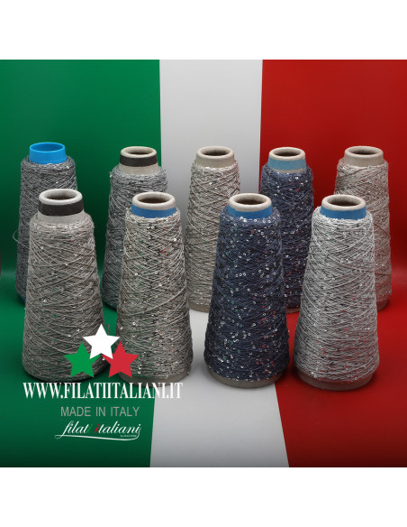 LC9451 LOT 9 BOB. ШЕЛК  ПАЙЕТКИ PAILLETTES  CABARET SESIA  39.99€/100г