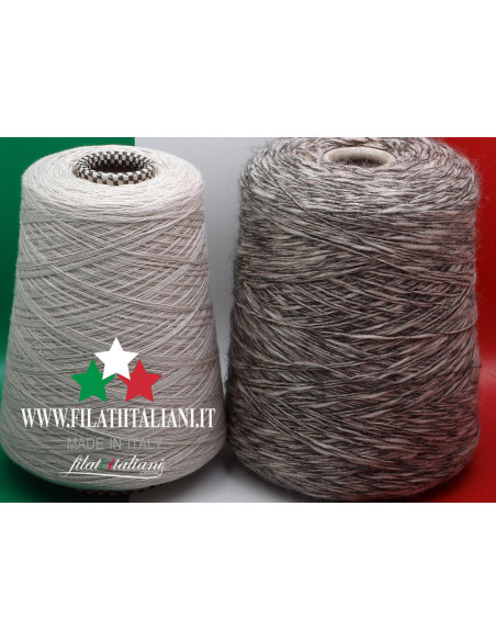 LC9309   LOT 2 bob.  CASHMERE  2x2/28 + GLEN LYON + BABY MOHAIR CON LUREX   16.99€/100g