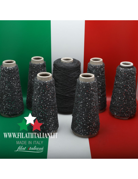 LC9396 LOT 7 BOB. SETA ANGEL CATENELLA  - SETA PAILLETTES  CABARET  SESIA  25.99€/100g