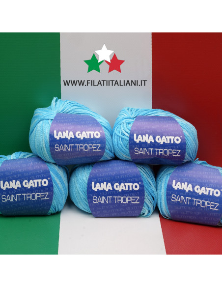 LA0854  LOT 5 PZ 250g   100% ЛЕН  Saint Tropez   LANA GATTO