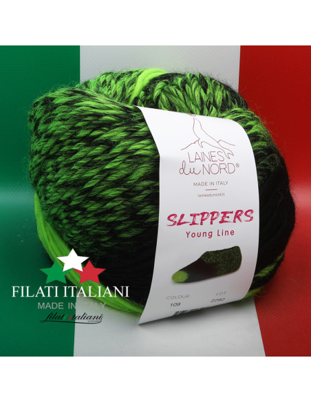 SLI0109   FILATO PER CALZETTERIA art. SLIPPERS 200g LANE DU NORD