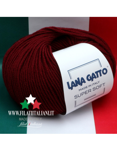 SS 10105 BORDO' SCURO SS 10105 LANA GATTO  Super Soft LANA MERINO