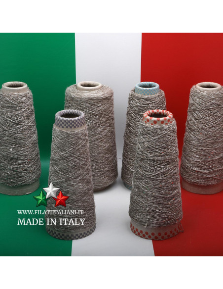 LD5981  LOT 6 Bob   LINO  PAILLETTES    RUSTICO + LINO RUSTICO   14.99€/100g