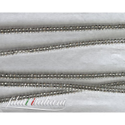 7378/02  ARGENTO  MAGLIA di CATENA  a PALLINE  a 2 fili  MONILE  1 mt   10.90€