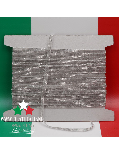 7378/03 SILVER BALL CHAIN KNIT MONILE  a 3 fili   1.45mt   25.95€