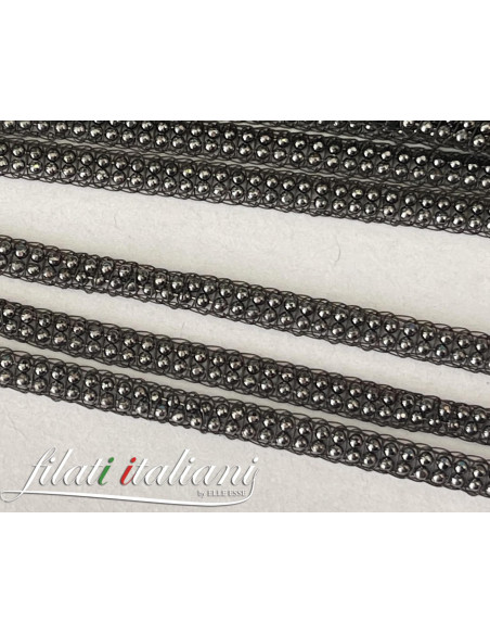 7378/02 C. FUCILE  MAGLIA di CATENA  a PALLINE  a 2 fili MONILE  12.90€/mt