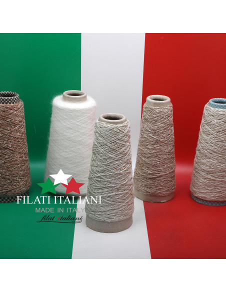 LD5998  LOT 5 Bob.   LINO  PAILLETTES    RUSTICO +  MOHAIR   11.99€/100g