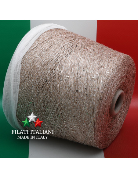 T6911  LINO  PAILLETTES    RUSTICO  29.99€/100g