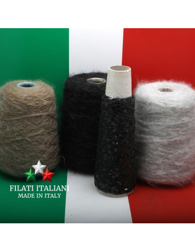 LD6953   LOT 4 bob.  MOHAIR NUBE+NUBLUREX+BIG  PAILLETTES   22.99€/100g