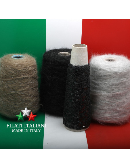 LD6953   LOT 4 bob.  MOHAIR NUBE+NUBLUREX+BIG  PAILLETTES   22.99€/100g