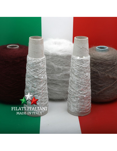 LD6955   LOT 5 bob.  MOHAIR NUBE + BIG  PAILLETTES   22.99€/100g