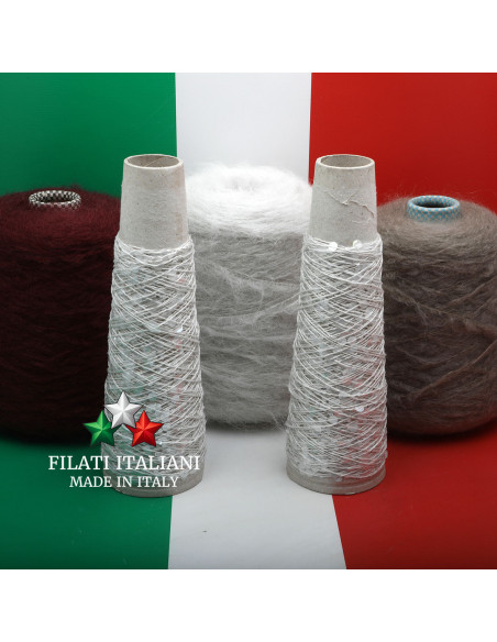 LD6955    ЛОТ 5  боб.   МОХЕР  NUBE  + BIG PAILLETTES   22.99€/100г