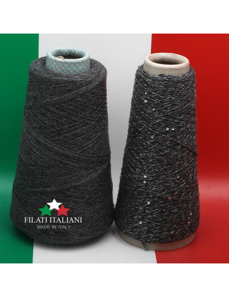 LD6604  LOT  2 bob. CASHMERE PAILLETTES  +    CASHMERE 2/28  19.99€/100g