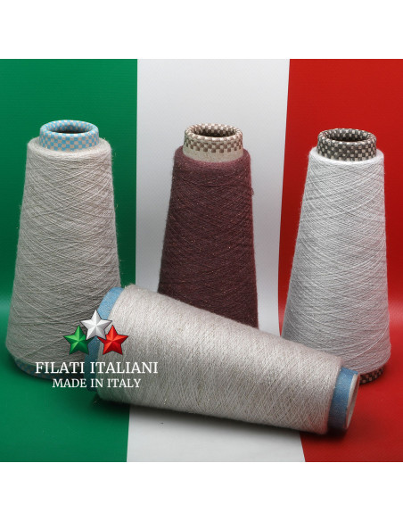 LD6921   LOT  4 bob.  CASHMERE  CON LUREX  GLITTERING  19.99€/100g