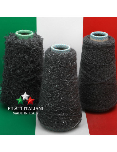 LD6603  LOT 3 Bob.  CASHMERE TAGLIATO  FUR  +  CASHMERE 2/28+ PAILLETTES   19.99€/100g